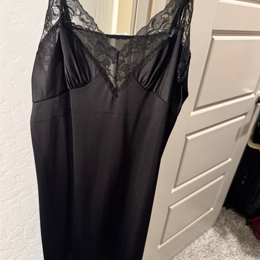 Black vintage slip dress